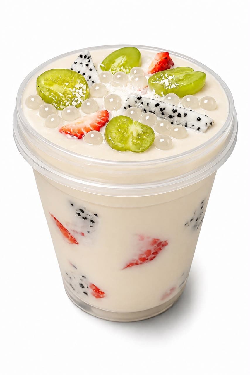 茉莉茶香酸奶水果捞
